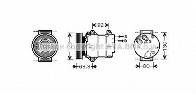 AVA QUALITY COOLING rtk369 -  Компрессор, кондиционер